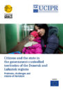 Front cover with photo of a mother and baby.