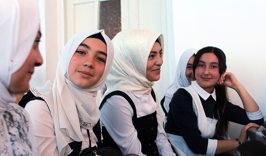 A group of young women taking part in the discussion