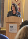 Melinda Simmons at the podium.