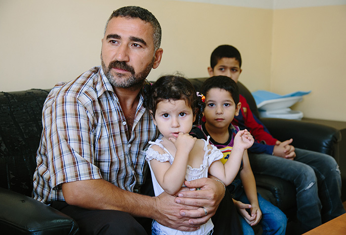 People in a health centre waiting room in Lebanon