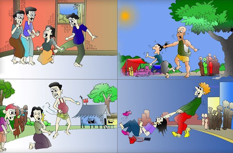 Illustration to showcase the definition of GBV