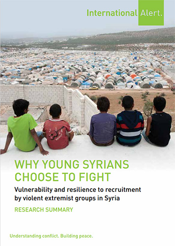 Cover of research study: why young Syrians choose to fight