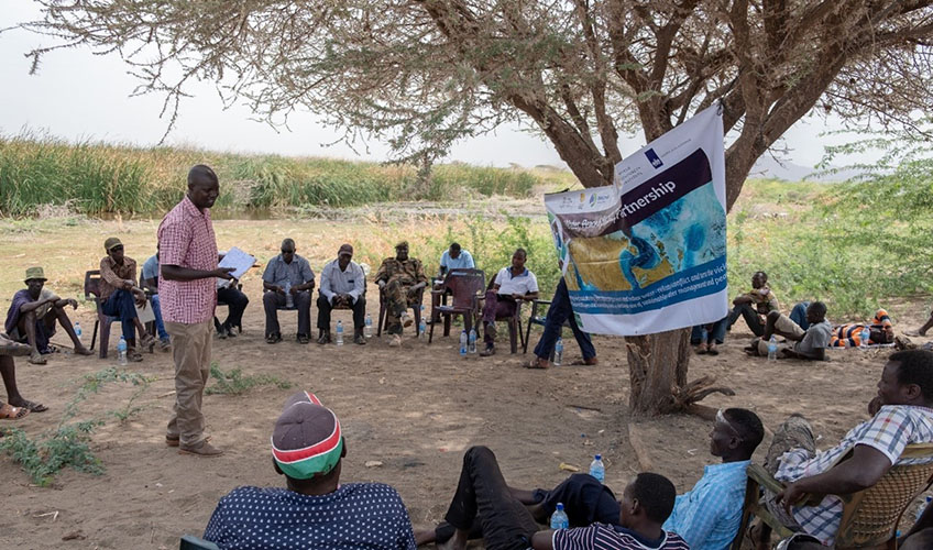 Bernard Chirchir, KWS Sibiloi senior county warden, answering questions addressed to his department.