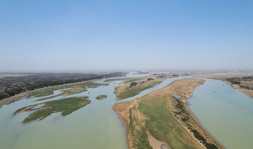 Aerial view of the Inner Niger Delta around Konna, Mali. Photo: International Alert. 