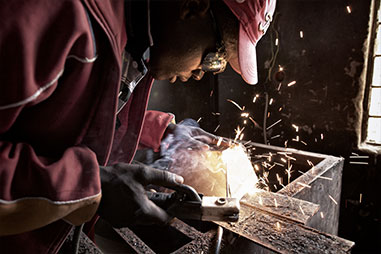 Metalwork in Rwanda photo by Carol Allen Storey Fractured Lives