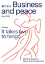 Front cover of report 'Business and peace: It takes two to tango'