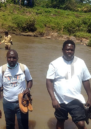 Project team in Kenya cross the river Migori