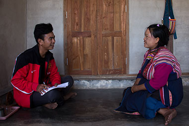 Interview about community forest in Shan State, Myanmar. Photo by U Aung Naing Oo