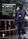 Front cover with photo of a border official on a bridge between DRC and Rwanda.