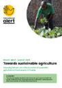 Front cover showing a man cultivating crops