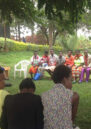 Youth attending a Duhuze forum dialogue session in Busogo sector, Musanze district, Rwanda.