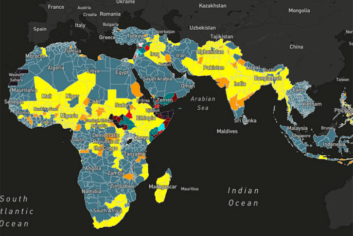 Water, peace and security map