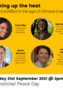 Graphic showing panellists in the 'Turning up the Heat' webinar
