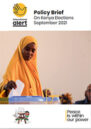 Cover of the policy brief on the upcoming Kenya elections
