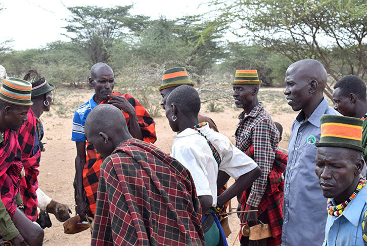 Elders engaging in dialogue over grievances arising from oil operations in Turkana county in Kenya