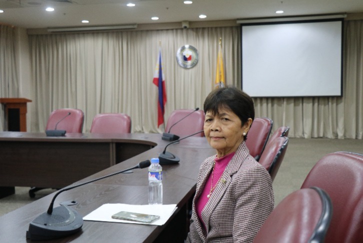 Dr. Fedelinda Tawagon serves as a resource person in a special committee hearing on the Marawi rehabilitation in the House of Representatives on 18 December 2019.