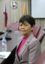Dr. Fedelinda Tawagon serves as a resource person in a special committee hearing on the Marawi rehabilitation in the House of Representatives on 18 December 2019.