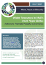 Cover image of the WPS Mali policy brief on water resource management.